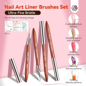 best ultra-fine nail art liner brush set