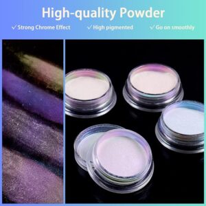White Chrome Nail Powder