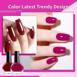 Red Nail Polish Set