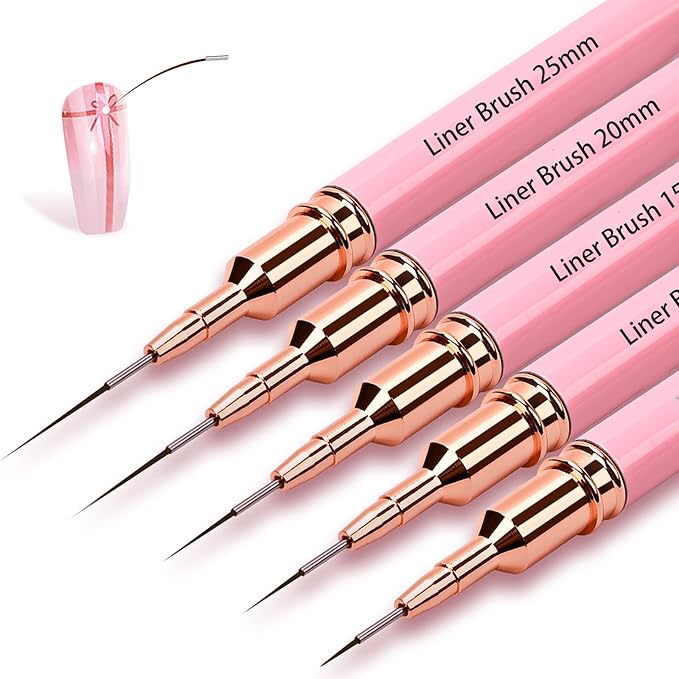 5Pcs Nail Art Liner Brushes