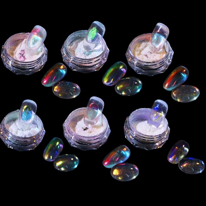 Ice Transparent Aurora Nail Powder
