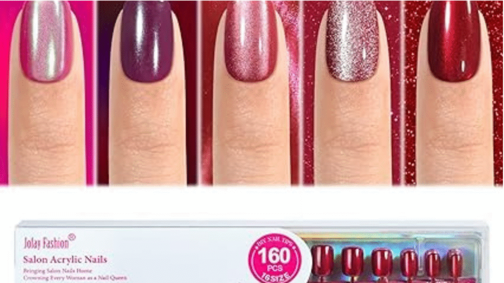 Red Cat Eye Press On Nails